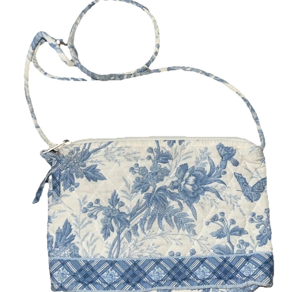 Vintage Vera Bradley Y2K Blue Toile Crossbody Bag Pouch